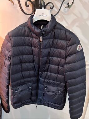 Moncler Navy Quilted Down Puffer Jacket